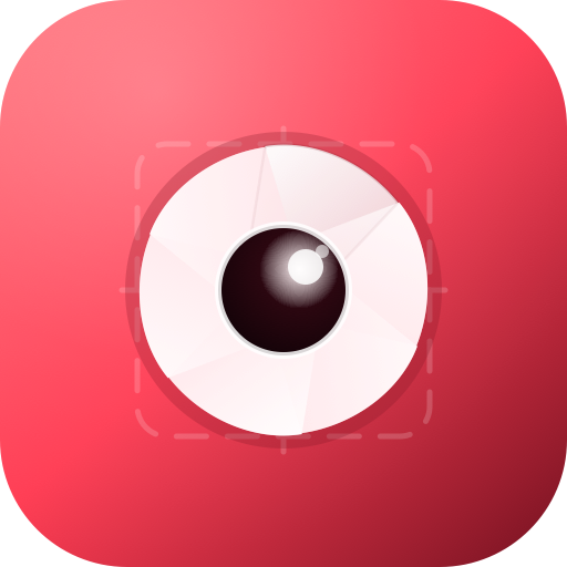 Screenshot Ultra app icon — a six-bladed camera aperture iris in shutter red on a macOS squircle